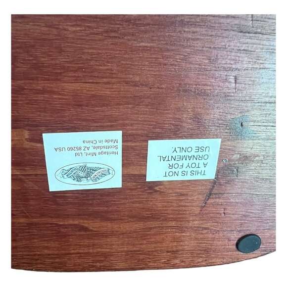 Ship Wheel Pedestal Style Mantel Clock Heritage Mint Wood Blocks and Tackle - Picture 9 of 9